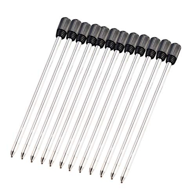 7Cm Metal Refill Bolígrafo Recambio 12Pcs (Negro)