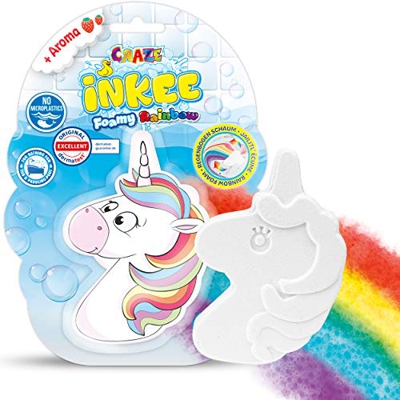 CRAZE- Bomba Infantil Arcoiris Perfumada, Juego de Unicornio o Nube. Sales de Baño Espumosas Multi Color para Bañera o Piscina de Niños con Olor a Fre