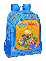 Safta Mochila Escolar de Superthings Serie 7, 320x140x420 mm, Azul/Multicolor en oferta