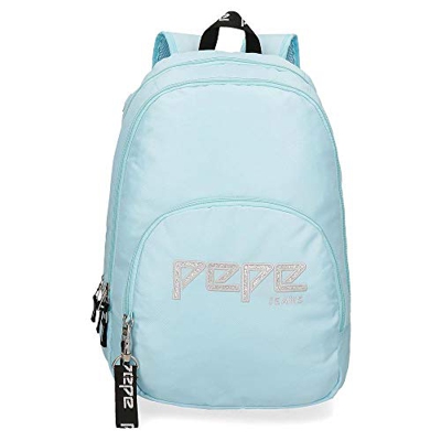 Pepe Jeans Uma Mochila doble Compartimento Azul 32x44x22 cms Poliéster 23.94L