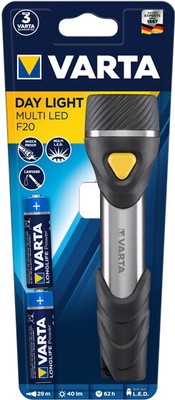 Varta Day Light Multi LED F20 Negro, Plata, Amarillo Linterna de mano