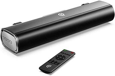 Mini Barra de Sonido 2.0 Canales para TV/PC, 50W Mini Soundbar Portátil Inalámbrico, Altavoces Bluetooth 5.0 con Control Remoto, Soporte Conexiones de