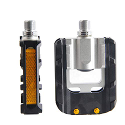 Iycorish Pedales plegables de doble lado para bicicleta plegable universal para bicicleta de carretera bicicleta de ciudad en oferta
