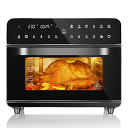Horno de Aire 25L Freidora sin Aceite 1800W Freidora de Aire Caliente con 12 Programas y Recetas para Freír, Asar, Deshidratar, Hornear precio
