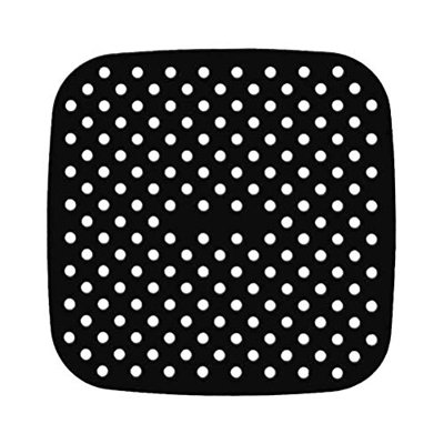 Hahepo Freidora de aire con cesta, alfombrilla de 20 cm, antiadherente, cuadrada, reutilizable, con pequeños agujeros, accesorio para freidora de aire