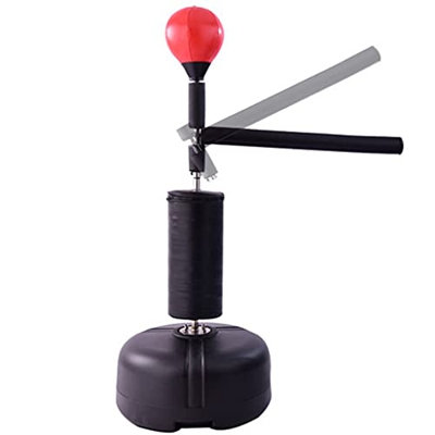 TYX Saco de Boxeo con Barra Giratoria, Saco de Boxeo Ajustable En Altura con Soporte, Saco Reflejo para Entrenamiento de Artes Marciales para Niños
