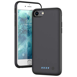 Funda Batería para iPhone 6/7/8/6S, QTshine [6000mAh] Funda Cargador Portatil Batería Externa Ultra Recargable Carcasa Batería para iPhone 6/7/8/6S [4 precio