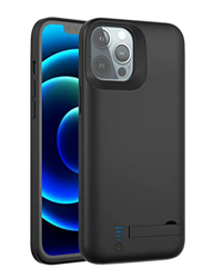 Funda de Batería para iPhone 12 Pro Max, 5000mAh Recargable de Batería de Respaldo Extendida Cargador de Energía Funda Protectora Compatible con iPhon en oferta