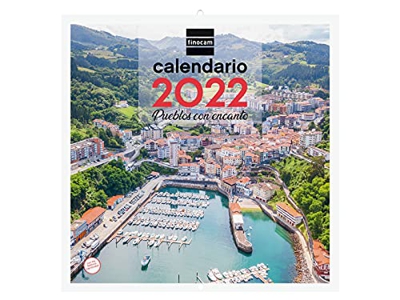 Finocam - Calendario 2022 30X30 - 300x300 mm Imágenes de Pared para Escribir Pueblos con encanto Español