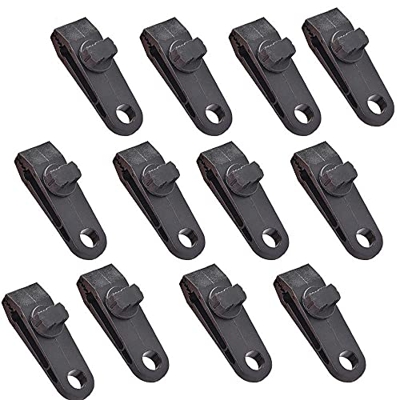 Clip para Tienda, Clip de Tela Impermeable, Clip para Tienda de campaña, Clip de plástico para jardín de Camping al Aire Libre, Negro 10 Piezas