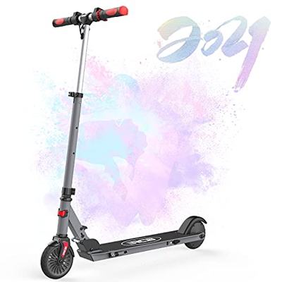 HOVERMAX Patinete Eléctrico para Niños, Patinete Eléctrico Plegable y Ajustable en Altura de 5.5 Pulgadas, Ligero e Impermeable Adecuado para Niños y 