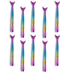 Sirena Bolígrafo, 10 Piezas Cola de Pescado Bolígrafo, Bolígrafo de Cola de pez Creativo, Concha de Color Degradado Se Utiliza para Escribir, Material en oferta