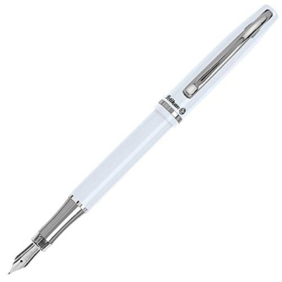 Pluma estilográfica Jazz Elegance, color blanco perla