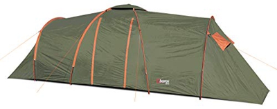 AbarQs Clif-6| Tienda de campaña para 6 personas, ligera, impermeable, fácil instalación, paneles de ventilación, resistente a los rayos UV, verde