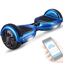 Bluewheel 6.5" Patinete eléctrico - Marca de calidad alemana - Hoverboard con Sistema de Seguridad para Niños, Altavoz Bluetooth y Luces LED, 2 Motore características