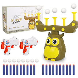 STOTOY Juegos de Disparos, Práctica de Tiro para Pistolas Nerf, el Objetivo de Bola Flotante de Búho con Dardo de Espuma, Juegos de Interior para Niño en oferta