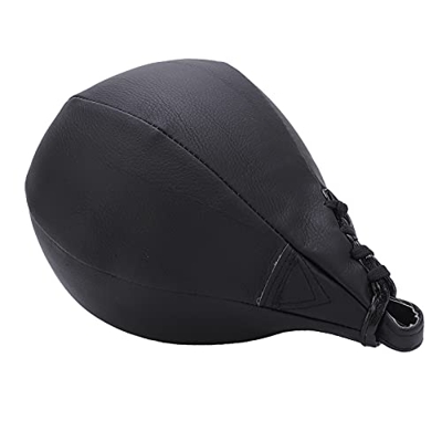 Snufeve6 Saco de Boxeo del Ejercicio, Negro de la PU de la Bola del Boxeo de la Forma de la Pera del Entrenamiento para Sanda
