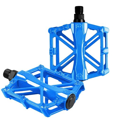 AIlysa Bicicleta de Montaña, Pedales Bici MTB de Montaña,, Aluminio Antideslizante 9/16 Pedales Ciclismo con Rodamiento Sellado, para Mountain Bike, B