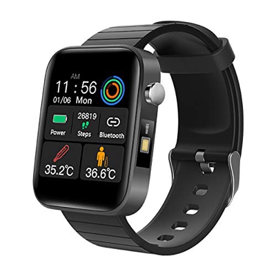 GAMERKING FitnessTracker Uomo Donna Smart Watch Misurazione Della Temperatura corporeaSonno Cardiofrequenzimetro Monitor per la pressione del sangue S