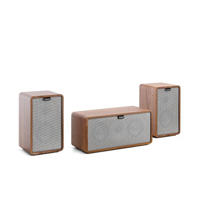 NUMAN Retrospective 1979-S 3.0 Sistema de Sonido HiFi (300W de Potencia, diseño Retro, Altavoz Centra, Altavoces de estantería, subwoofer Incluido) - 