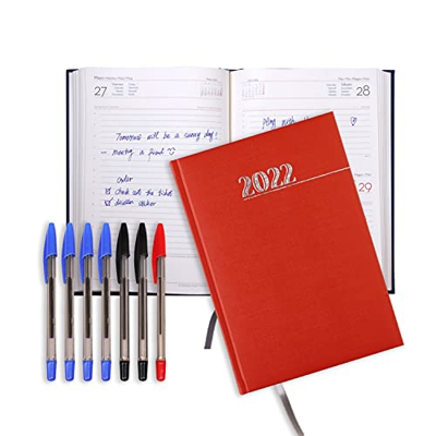 MP - Agenda 2022 Dia Pagina PREMIUM, Planificador - Diario Espiral que Inspira Productividad - Agenda horario de 30 min, Enero de 2022 a Diciembre 202