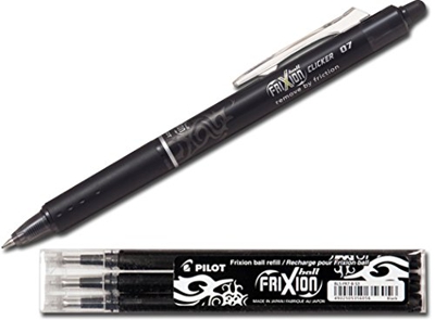 Pilot FriXion - Bolígrafo de punta redonda borrable (0,7 mm, 1 Stift + Minen)