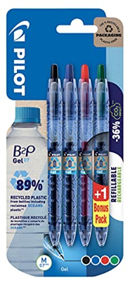 Pilot Pen B2P - Bolígrafo de gel (4 unidades)
