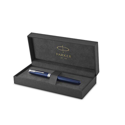Parker Sonnet - Bolígrafo roller (lacado en azul, con adorno acabado en paladio y punta fina, en estuche) en oferta