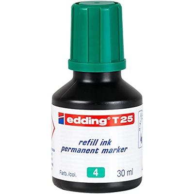 edding T25-004 - Frasco de tinta permanente de 30ml, color verde