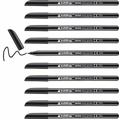 edding-Filzschr.Edding 1200 Schw 10St NUEVO