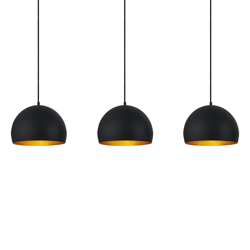 Lindby Tarjei lámpara colgante, 120 cm, negro-oro características