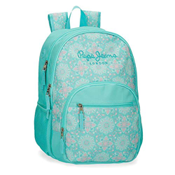Pepe Jeans Tatiana Mochila Doble Cremallera Adaptable Verde 32x44x22 cms Poliéster 30,98 L en oferta