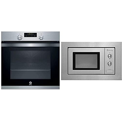 Balay 3HB4331X0 Horno Multifunción, Aqualisis, Acero Inoxidable, 60x60cm, Capacidad 71 L +, 3WMX1918 Microondas integrable, Marco 60 cm, 17 L, 800W, C