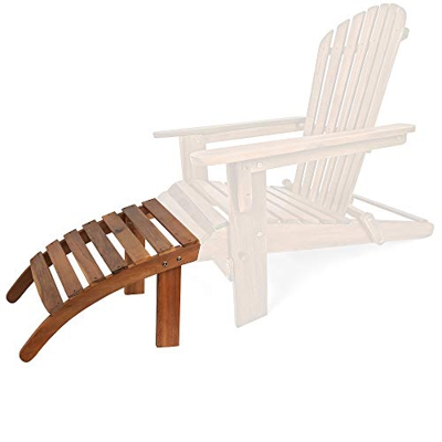 Deuba Reposapiés para Silla de Madera de Acacia Adirondack apoyapies para sillas de Playa Interior jardín Exterior 48x46x32cm