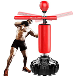 KUKU Reflex Boxing Bar Barra Giratoria De 360 ° Saco De Boxeo De Pie Altura Ajustable Saco De Boxeo para Entrenamiento De Adultos Pesados con Base De  precio