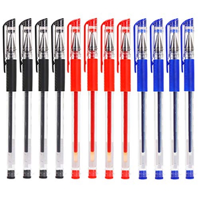 36PCS Bolígrafo de Tinta de Gel 0.5mm Bolígrafos Secado Rapido Bolígrafo de Bola Negro Azul Rojo Pluma de Escribir para Utiles Escolares Artículos de 