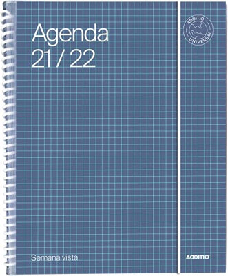 Additio A142-SV Agenda Universal Semana Vista - color azul oscuro