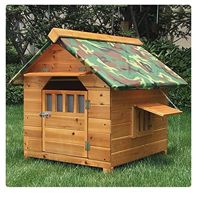 Casas para Perros, Casa para Perros, Casetas para Perros con Ventana y Puerta, para Perros Grandes Perros Medianos Perros Pequeños, Impermeable Ventil