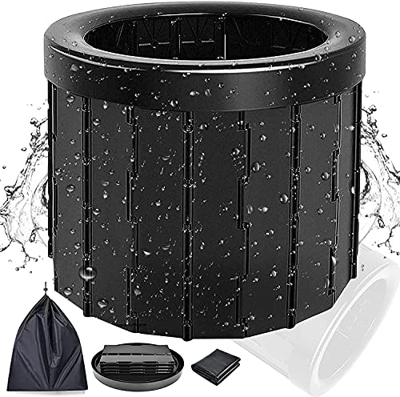 YOMERA WC Portatil Camping, WC Quimico Portatil con 12 Bolsas de Limpieza, Water Quimico Portatil para Cámping, Senderismo, Viajes Largos, Atascos de 