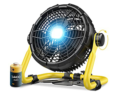 Ventilador Portatil, Poderoso Ventilador Silencioso con Banco de Energía de 14400 mAh, Ventilador Camping con Luz, 360°Ajustable Ventiladores de Mesa  características