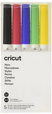 CRICUT, Classic (5 ct) Explore/Maker Fine Point Pen Set 5-pack M1, Classics, Pack de 5, 5