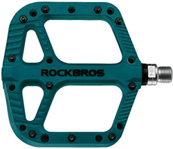 ROCKBROS Pedales Bicicleta, Pedales de Nylon para MTB BMX Bicicleta Carretera, Plataforma Grande Antideslizantes Ligeros, 9/16 Pulgadas características