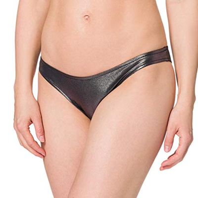 Calvin Klein Modern Bikini-Metallic Juego, Plata, M para Mujer
