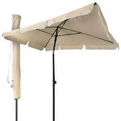 VOUNOT Sombrilla Rectangular para Terraza, Jardín, Playa, Balcón, Piscina, Patio, 200x125 cm, Parasol Exterior con Funda Protectora, Protección UV50+, características