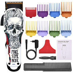Cosyonall Cortapelos para hombre, mujer, hombre, niño, maquinilla de pelo recargable, set de cortapelos con 8 peines deslizantes (color blanco) en oferta