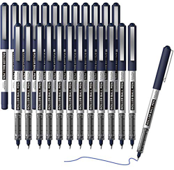 Bolígrafo RollerBall, Shuttle Art, paquete de 25 bolígrafos de punta fina, 0,5 mm de tinta líquida para escribir en diario o tomar notas en la escuela en oferta
