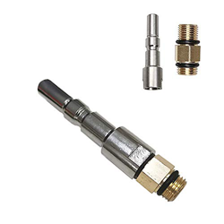 Adaptador de Rosca Macho y 1/4" Conector de Cañón de Espuma, Lanza de Espuma de Nieve Dispensador de Jabón Adaptador de Acero Inoxidable Compatible co características