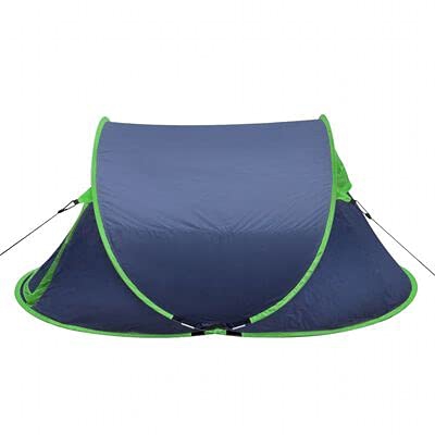 GOTOTOP - Tienda de campaña plegable para 2 personas, impermeable y anti UV, tienda familiar de 4 estaciones para picnic, senderismo, trekking, rayas 