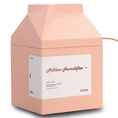 BCASE Mini Humidificador Ultrasónico, 260Ml, Difusor Sin Ruido, Forma de Caja Leche, para Estudiante, Yoga, SPA y Oficina, San Valentín y Cumpleaños,