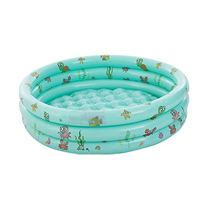 Kinder Aufblasbarer Pool, 3 Anillos De Natación Para Bebés Pool Portátil Bañera Inflable Para Niños Con Parche Para Niños Pequeños, Adultos Y Tierra F